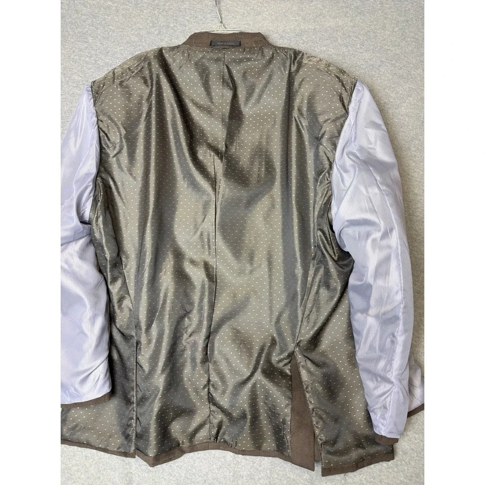 Michael Strahan Mens‎ Brown Faux Suede Two Button Blazer Sport Coat 50R RN90736